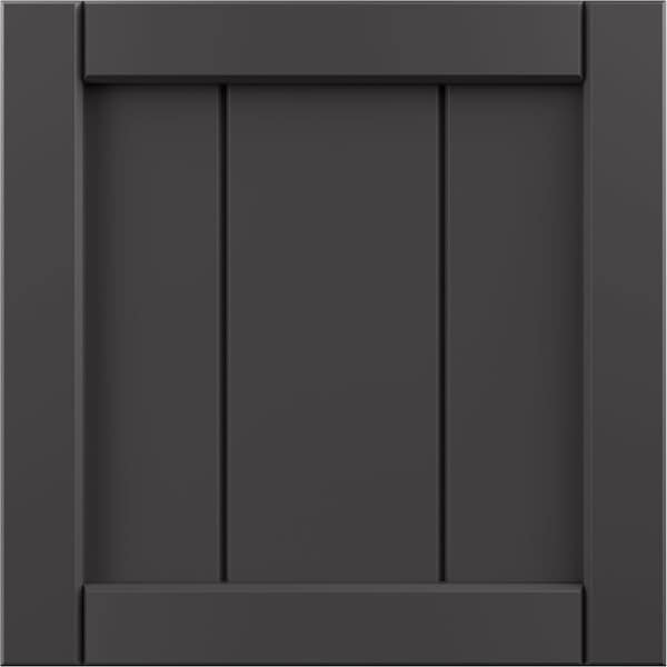 Ekena Millwork 12"W x 12"H True Fit PVC Framed Board-n-Batten Shutters Sample, Shadow Mountain SAMPLE-TFPBFSM - main